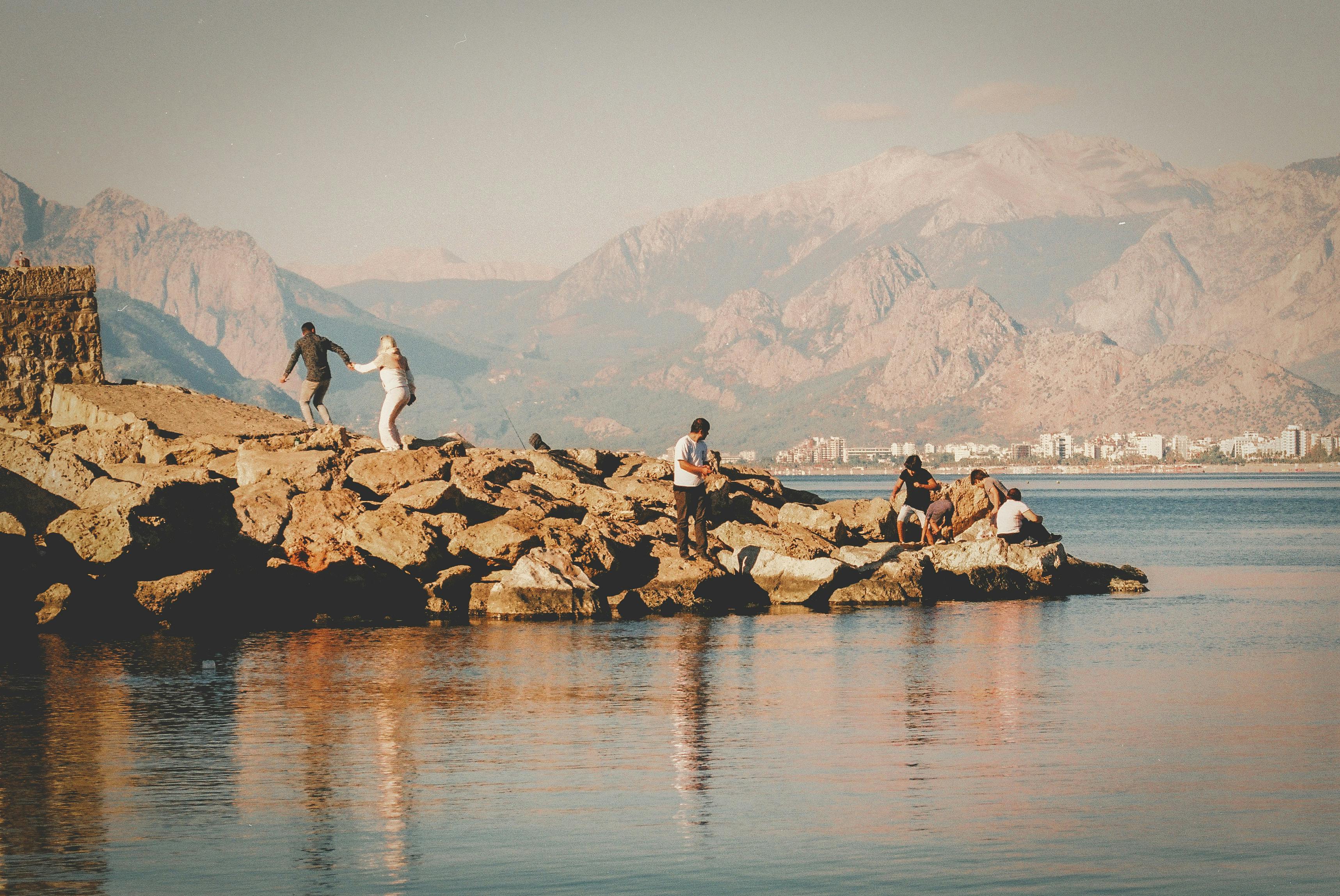 Friends by the water
